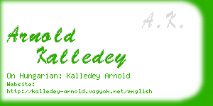 arnold kalledey business card